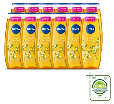 Obrázok produktu pre 12 kusov gélu na sprchovanie Nivea Exotic Feeling, objem 250 ml – veľké balenie