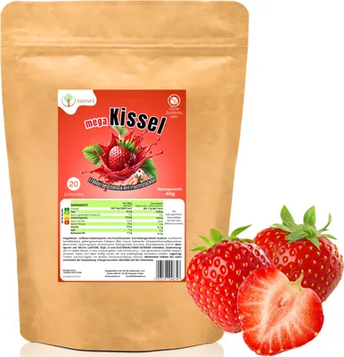 Produktbild von Zuckerfreier Sansei Erdbeere Fruchtpudding, 400g – 20 Portionen