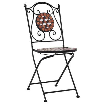 Immagine prodotto di vidaXL Sedie da bistrot mosaico 2 pz. Vetroceramica marrone