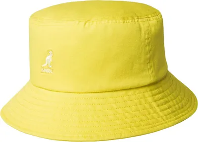 Kangol rollbar Washed Bucket Fischerhut aus reiner Baumwolle in gelb