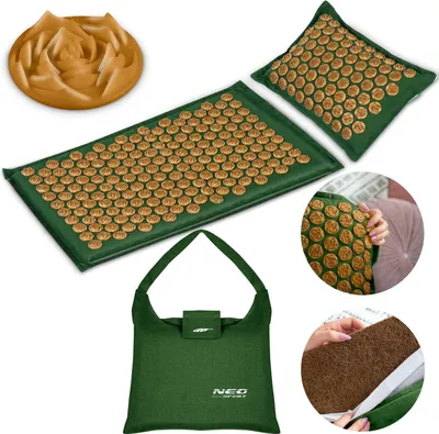 Obrázek produktu pro Neo-Sport Akupresurní podložka s polštářkem NS-902 c.green-gold