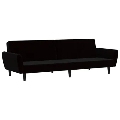 Zdjęcie produktu dla vidaXL Sofa 2-osobowa czarna aksamitna