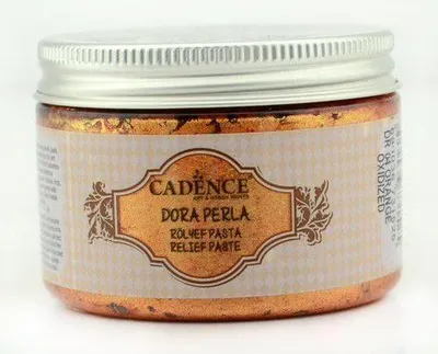 Imagen del producto de Pasta de relieve metálica Cadence, color naranja - Pintura acrílica 3D, 150 ml, para manualidades