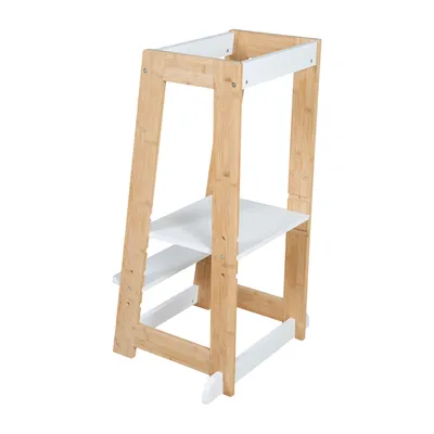 Produktbild von Roba 440113WEB Lernturm weiß\bambus – Motorik & Lernen weiß\bambus 540x435x880 mm