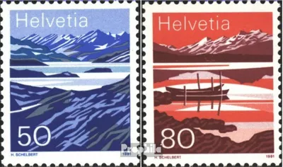 Produktbild von Briefmarken Schweiz 1991 Mi 1459-1460 (kompl.Ausgabe) postfrisch Freimarken