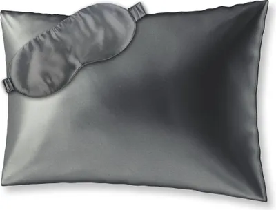 Obrázek produktu pro AILORIA BEAUTY SLEEP SET S - povlak na polštář (50x75) a maska na spaní z hedvábí GREY Velikost: 50x75