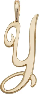 Produktbild von Wunderschöner 9 Karat (375) Gold Buchstaben / Initiale Damen - Anhänger; TRS35330LTY