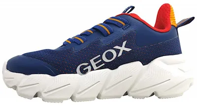 Image de Geox Flexyper Fast : Chaussures pour garçons, chaussures de sport basses, couleur bleue, pour un usage quotidien