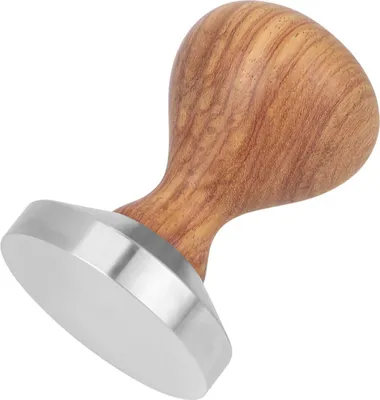Image de Presse-café pratique avec manche en bois de rose, presse plate pour café expresso moulu (51 mm)