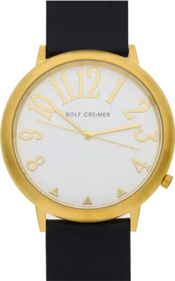 Produktbild von Rolf Cremer Uhr Jumbo II 491949 Lederband, Edelstahl, schwarz, gold