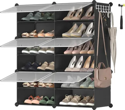 Produktbild von Songmics Schuhregal mit 6 Fächern tintenschwarz