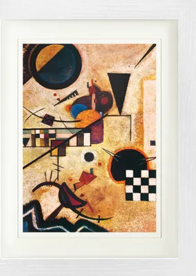 Produktbild von Wassily Kandinsky Gerahmtes Bild Mit Edlem Passepartout | Wand-Bilder | Im Bilderrahmen - Gegenklänge, 1924 (40 x 30 cm)