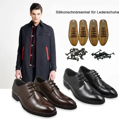 Produktbild von COOL-i ® Schnürsenkel, 12 Stück Schnürsenkel, kreativ, elastisch, ohne Binden für Lederschuhe