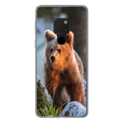 Produktbild von MuchoWow® Handyhülle Schutzhülle Hülle für Huawei P40 Lite Bär - Braun - Tier Silikon Softcase Handy Hülle - Handy