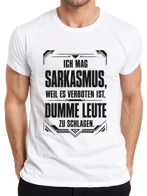 Obrázok produktu pre Sarkastické tričko s nápisom "Pretože je zakázané robiť výrok od hlupákov", biela farba, veľkosť 3XL