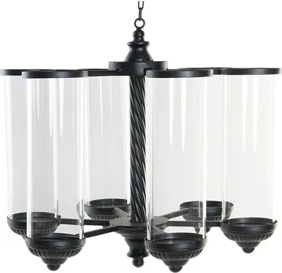 Produktbild von Kerzenschale DKD Home Decor Schwarz Metall Kristall (53 x 53 x 52 cm)