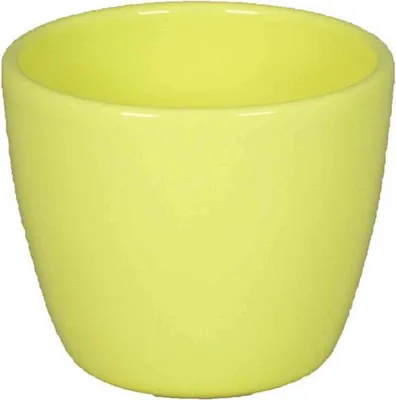 Produktbild von INNA-Glas Keramik Pflanztopf, Ø7,5cm, 6cm, hellgelb - Übertopf/Blumentopf