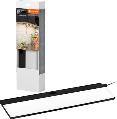 Image de Panneau lumineux LED à intensité variable 5 W 220 lm Blanc réglable 30 x 10 cm avec capteur Panneau sous armoire noir