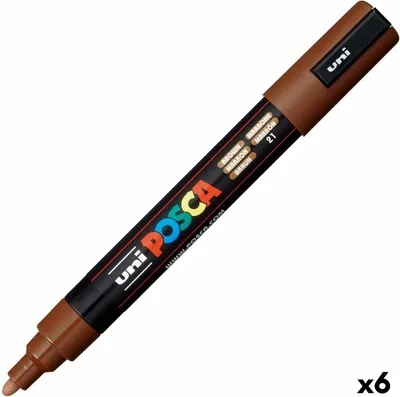 Produktbild von POSCA - POSCA PC5M M Brown | 1 Stück | 6 Stück