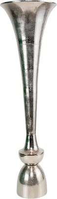 Produktbild von Deko Vase Blumenvase Trompe Metall silber ø29x99cm
