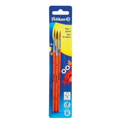 Produktbild von Pelikan Haarpinsel-Set Sorte 23 3-teilig sortiert 4, 6 und 8