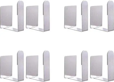 Image de Lot de 8 crochets muraux en acier inoxydable pour casseroles, autocollants