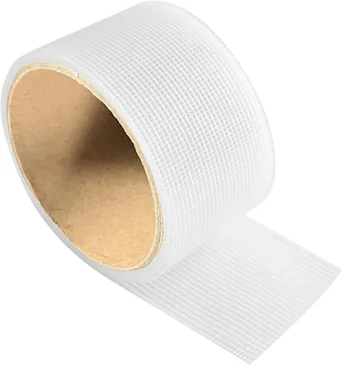 Produktbild von Selbstklebendes Fiberglas Reparaturband, 5cm x 5m, Weiß, für Fliegengitter und Risse