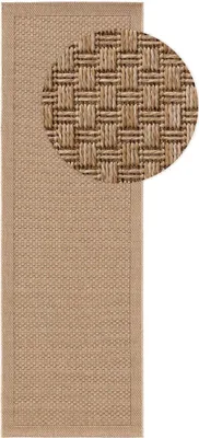 Immagine prodotto di Tappeto Naoto, adatto sia per interni che per esterni, 80x240 cm, color beige