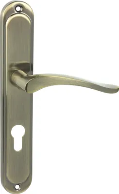 Produktbild von DOMINO Türgriff 72 Drückergarnitur PZ - Profilzylinder Set | Türklinke für Zimmertür, Bürotür, Kellertür & Innentür | L-Form | Türbeschläge aus Aluminiuml | Bronze Türdrückergarnitur| BALLEN M3