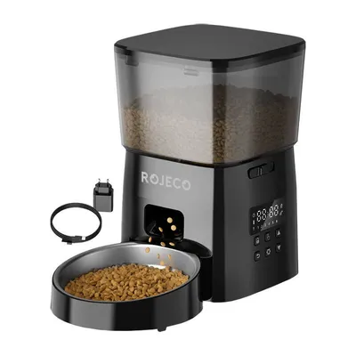 Produktbild von Rojeco 2L Automatischer Futterspender für Haustiere, Knopfversion