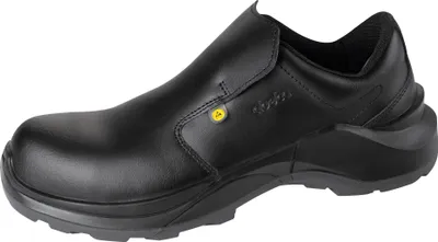 A black Abeba Food Trax S3 Slipper is shown against a white background.