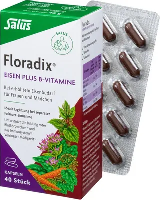 Produktbild von Salus Floradix Eisen plus B-Vitamine (40 Kapseln)