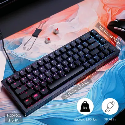 Immagine prodotto di Xtrfy CHERRY XTRFY K5V2 - Tastiera - 65% - compatta - retroilluminata - QWERTY - layout USA - Tasti: CHERRY MX2A Red (sostituibili a caldo)