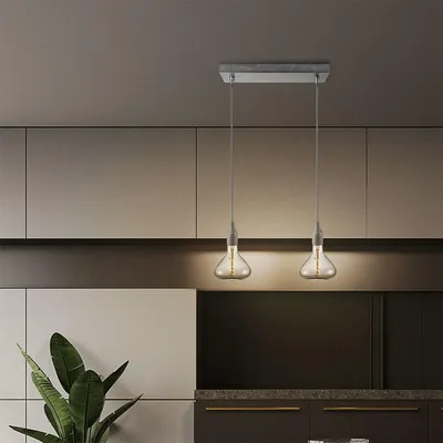 Produktbild von Home Sweet Home Deckenbaldachin Metall anthrazit 2 Leuchten