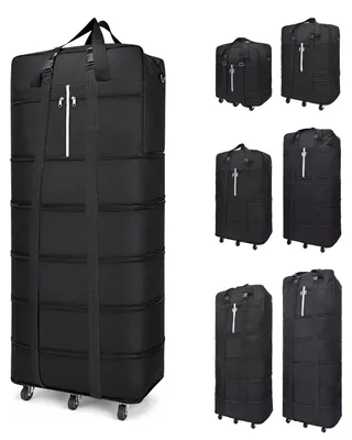Image de Solidchoice - Grande sac de voyage pliable avec roulettes