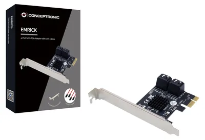 Zdjęcie produktu dla Conceptronic EMRICK03G CONCEPTRONIC PCI Express Card x1 4-Port SATA III Adapter int