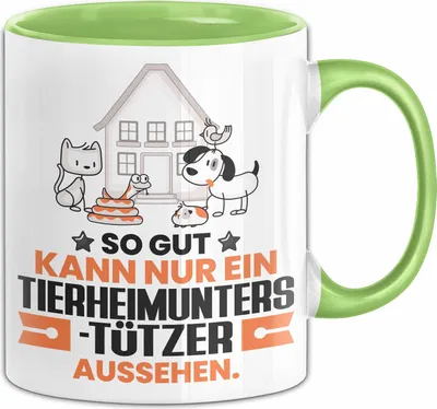 Produktbild von Tierheimunterstützer Geschenk Tasse So Gut Kann Nur Ein Tierheimunterstützer Aussehen Geschenkidee Kaffee-Becher (Grün)