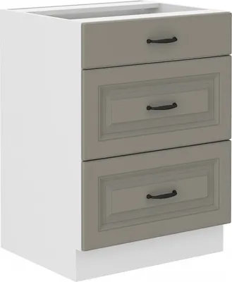 Image de Armoire à tiroirs SOPHIA – largeur 60 cm, gris clair / blanc