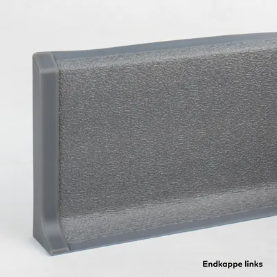 Produktbild von Endkappe Links Sockelleisten Zubehör 12.8 x 60 mm Grau zum Clipsen Kunststoff Endstück Links by PROVISTON