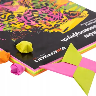 Zdjęcie produktu dla Papier kolorowy KSEA4 fluorescencyjny mix kolorów 4 x 25 arkuszy