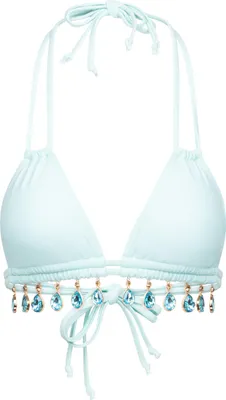 Produktbild von Moda Minx Bikinioberteil Selene Droplet Double Strap Triangle Top mit edlen Schmuckelementen Blue M