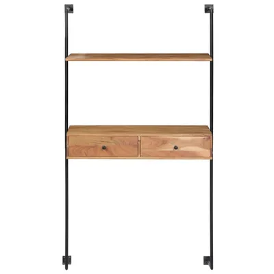 Immagine prodotto di Scrivania a Parete 90x40x170 cm in Legno Massello di Acacia