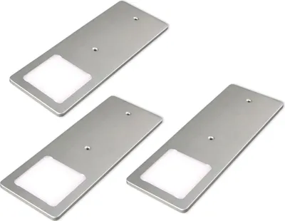 Produktbild von kalb | LED Unterbauleuchten silber 5W- sehr flache Küchenleuchte 3er Set neutralweiß