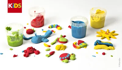 Produktbild von Marabu KiDS Spielknete-Set 4 x 140 g Basisfarben