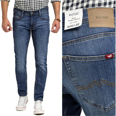 Produktbild von MUSTANG, Herren Jeanshosen, Slim fit, OREGON TAPERED, W31 L32, Blau, Jeans, baggyjeans, buggy