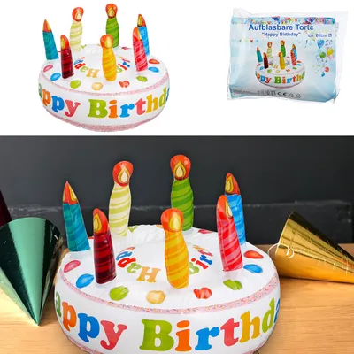 Zdjęcie produktu dla Aufblasbare Torte "Wszystkiego najlepszego z okazji urodzin