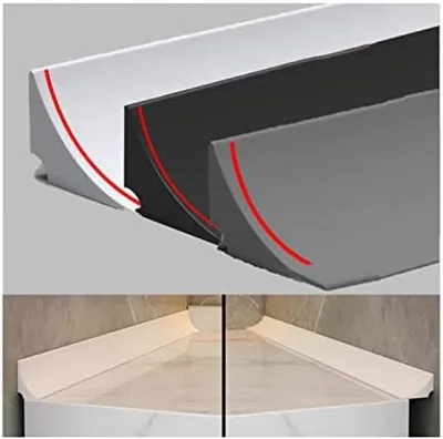 Produktbild von PolkaHome® Selbstklebender Duschdichtungsstreifen aus Silikon, 200 cm, Schwarz