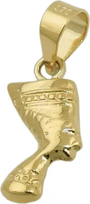 Produktbild von Anhänger Nofretete - ägyptische Königin, glänzend, 375 Gold Gelbgold