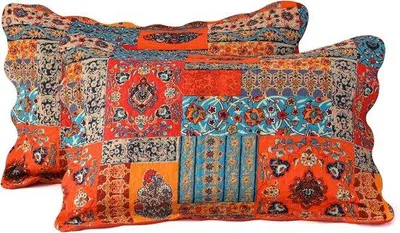 Produktbild von Famanu Kissenbezug 50 x 75 cm, 2er Set, Baumwolle + Mikrofaser, bunt, Boho-Design