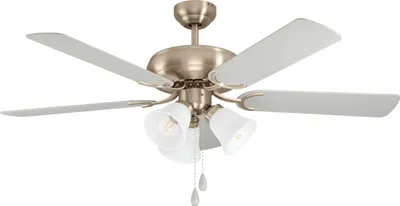 Obrázok produktu pre Stropný ventilátor EGLO LAS PALMAS, 5-lopatkový ventilátor so svetlom, sťahovacia reťaz, oceľový kryt v matnom nikli, letná/zimná prevádzka, AC motor, Ø 132 cm